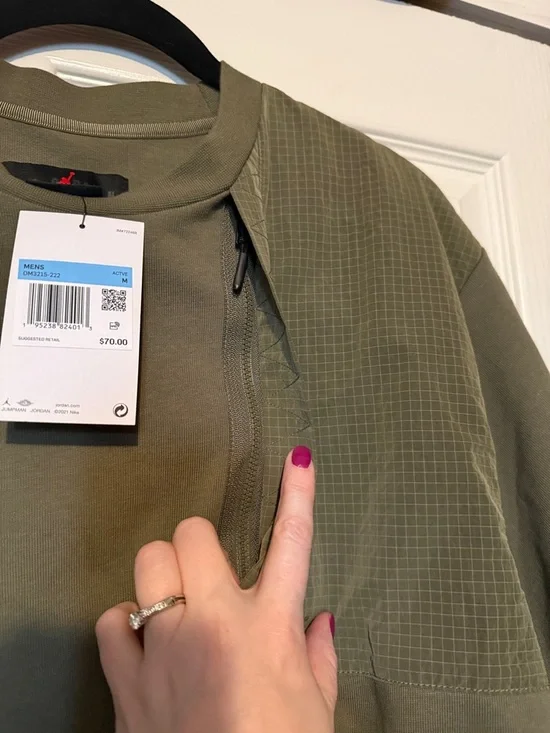 Jordan 23 Engineered Olive Green Short Sleeve Tee - Picture 3 of 4